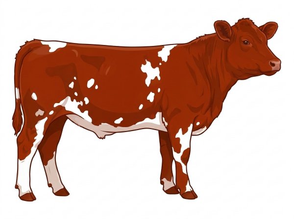 Red with white spots Fullblood Maine-Anjou Steer