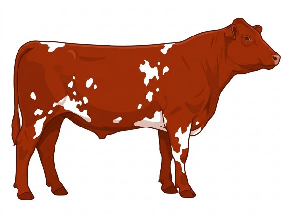 Red with white spots Fullblood Maine-Anjou Steer