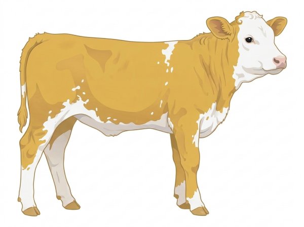 Gold with a full white face, white brisket and underline, a few white spots and ticking in the white Fullblood Simmental Heifer