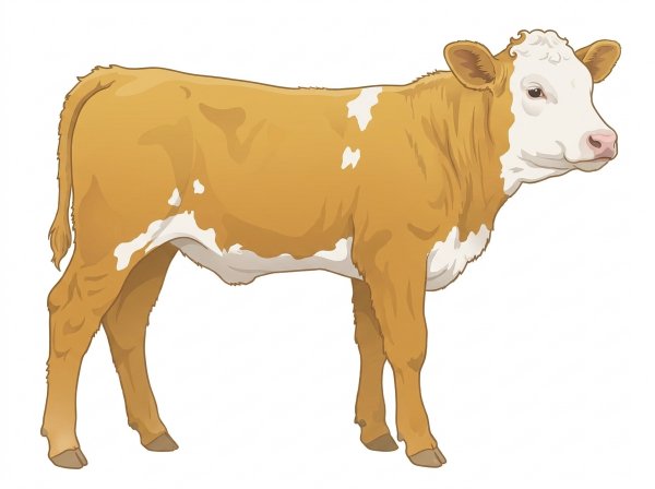 Gold with a full white face, white brisket and underline and a few white spots Fullblood Simmental Bull