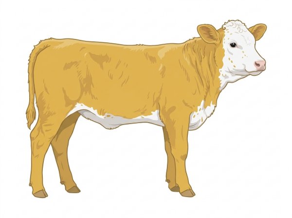 Gold with a full white face, white brisket and underline and ticking in the white Fullblood Simmental Cow