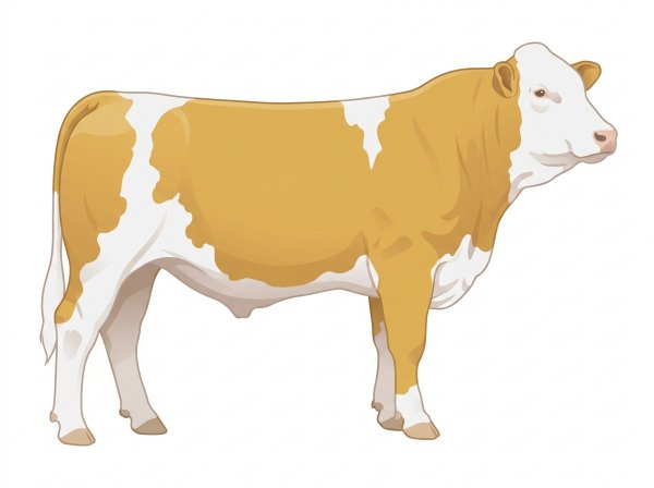 Gold with a full white face, white brisket and underline and white in large patches Fullblood Simmental Steer