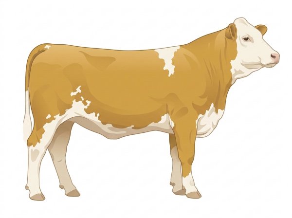 Gold with a full white face, white brisket and underline and white spots Fullblood Simmental Heifer
