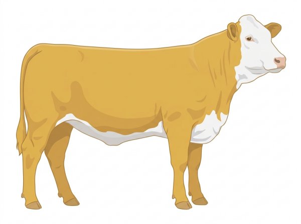 Gold with a full white face, white brisket and underline Fullblood Simmental Heifer