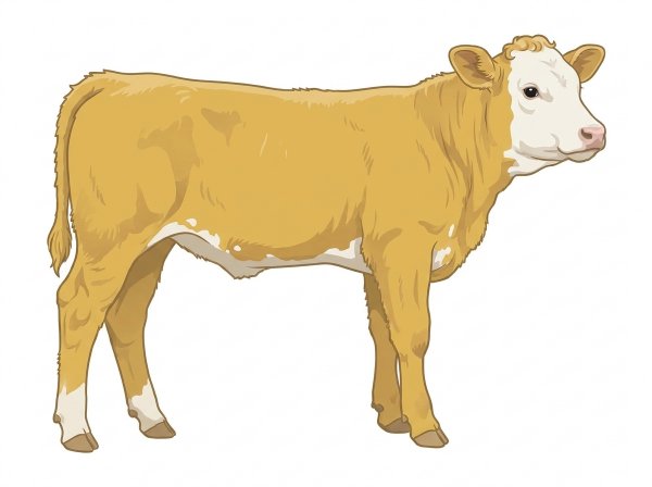 Gold with a white face and a few white spots Fullblood Simmental Bull