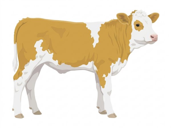 Gold with a white face and white in large patches Fullblood Simmental Bull