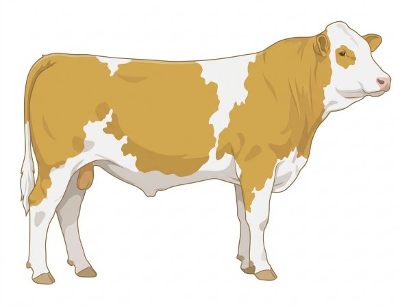 Gold with a white face and white in large patches Fullblood Simmental Steer
