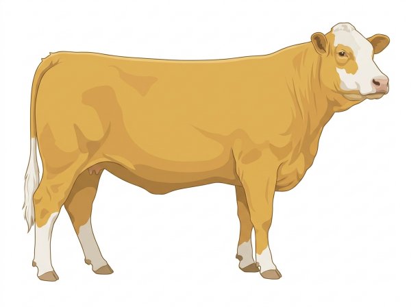 Gold with a white face Fullblood Simmental Heifer
