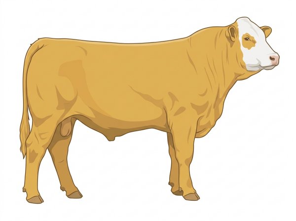 Gold with a white face Fullblood Simmental Steer