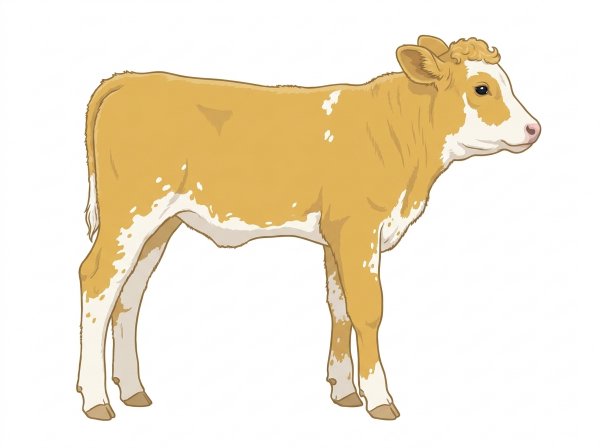 Gold with white spots and ticking in the white Fullblood Simmental Bull