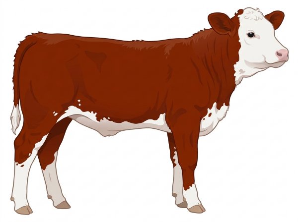 Red with a full white face, white brisket, underline and legs, white spots and ticking in the white Fullblood Simmental Bull