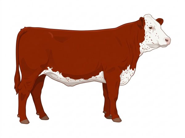 Red with a white face and ticking in the white Fullblood Simmental Heifer