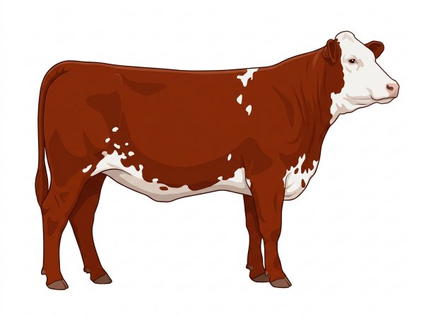 Red with a white face and white spots Fullblood Simmental Heifer