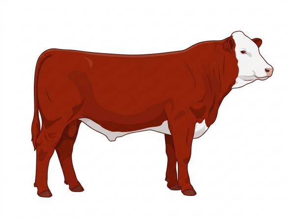Red with a white face Fullblood Simmental Steer