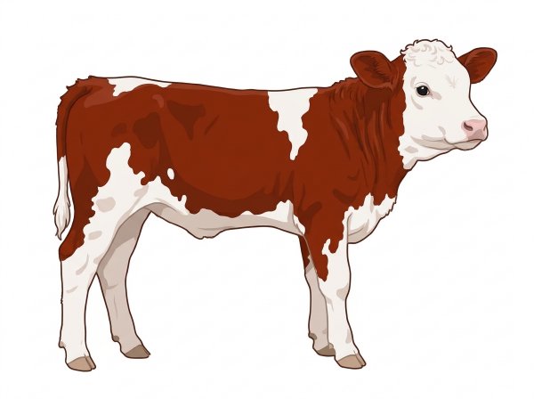 Red with white spots Fullblood Simmental Bull