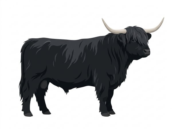 Black Highlander Bull