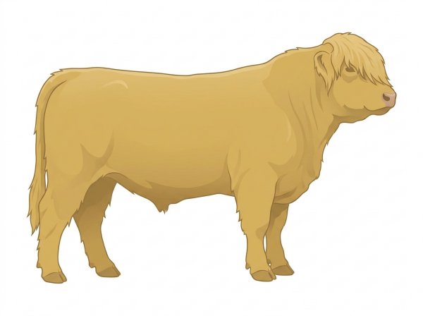 Yellow Dun Highlander Bull