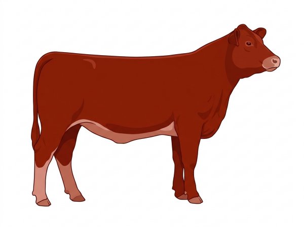 Red with a pale muzzle ring and lighter underline Lim-Flex Heifer