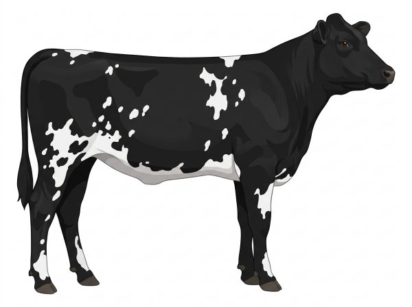 Black with white spots Maine-Anjou Cross Heifer