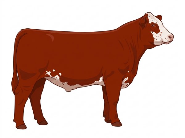 Red with a partial white face, a few white spots and ticking in the white Maine-Anjou Cross Steer