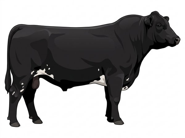 Black with a few white spots MaineTainer Bull