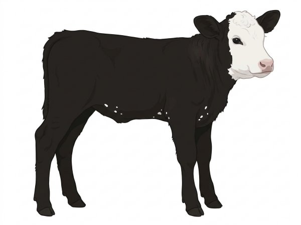 Black with a white face and a few white spots MaineTainer Bull