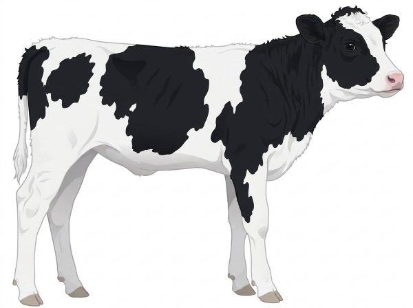 Black with white in large patches MaineTainer Heifer