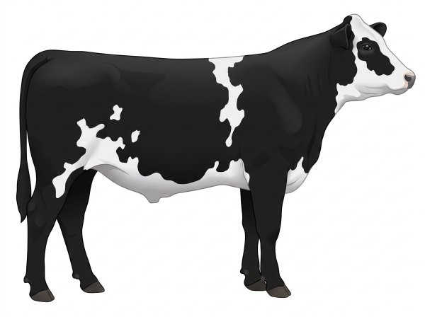 Black with white spots MaineTainer Steer