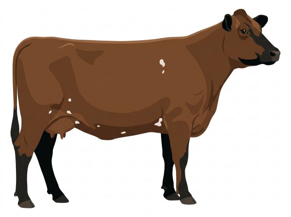 Brown with black points and a few white spots MaineTainer Cow
