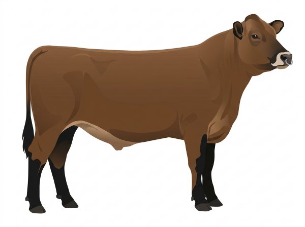 Brown with black points and a pale muzzle ring and lighter underline MaineTainer Steer