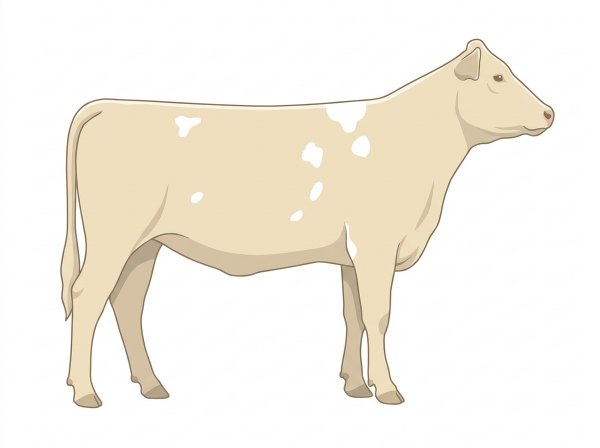 Cream with a few white spots MaineTainer Heifer