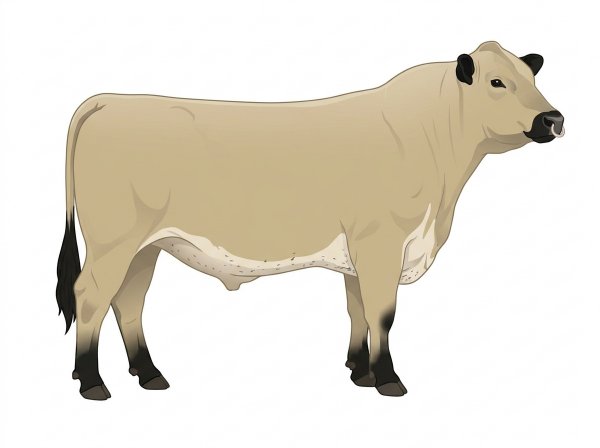 Cream with black points, a pale muzzle ring and lighter underline and ticking in the white MaineTainer Bull