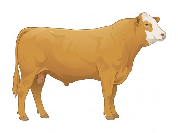 Gold with a partial white face MaineTainer Bull