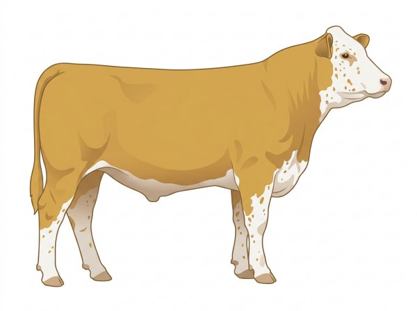 Gold with a white face and ticking in the white MaineTainer Steer