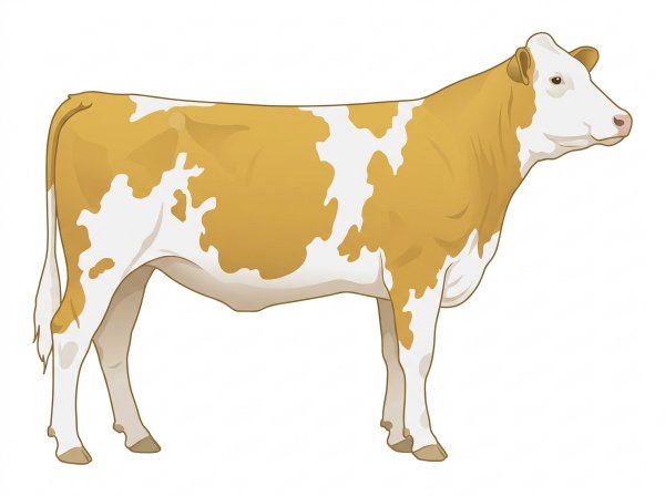 Gold with a white face and white in large patches MaineTainer Heifer