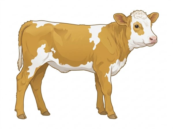 Gold with a white face and white spots MaineTainer Bull