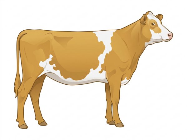 Gold with a white face and white spots MaineTainer Heifer
