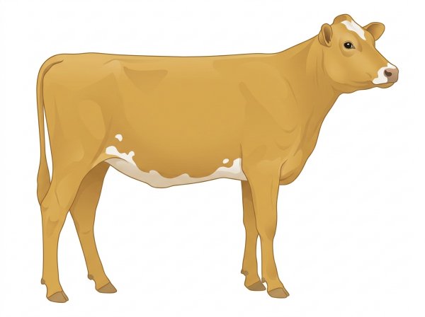 Gold with minimal white face markings and white spots MaineTainer Heifer