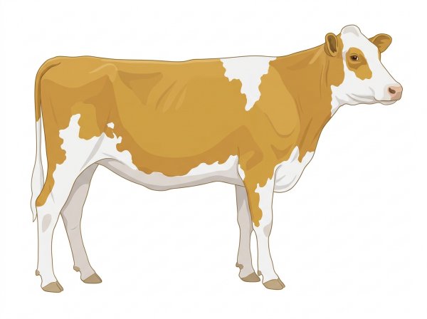 Gold with white in large patches MaineTainer Heifer