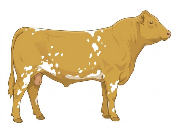 Gold with white spots MaineTainer Bull