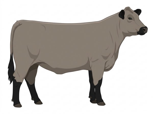 Gray with black points MaineTainer Heifer