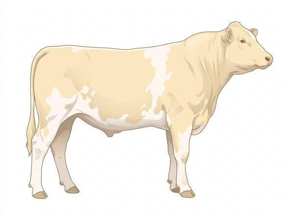 Light cream roan with a few white spots MaineTainer Bull