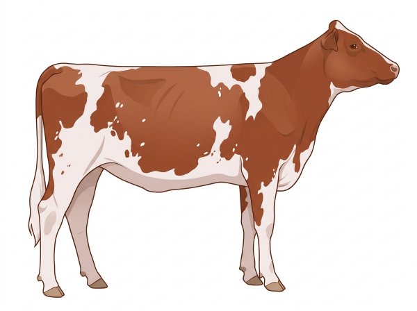 Light red roan with a few white spots and ticking in the white MaineTainer Heifer