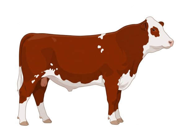 Red with a partial white face and a few white spots MaineTainer Bull