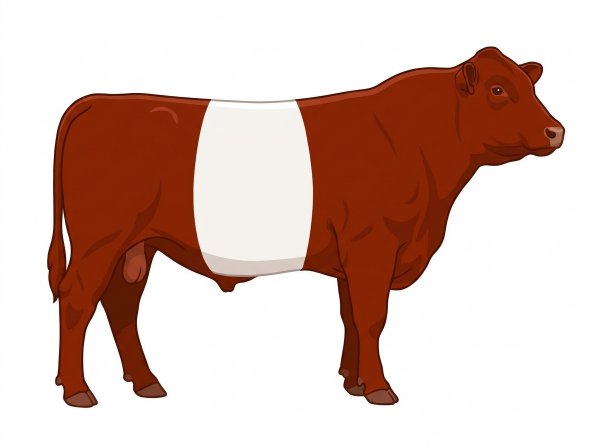 Red with a white belt around the midsection MaineTainer Bull