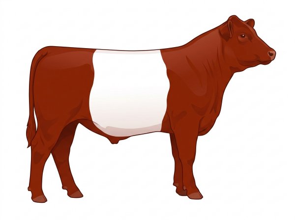 Red with a white belt around the midsection MaineTainer Steer