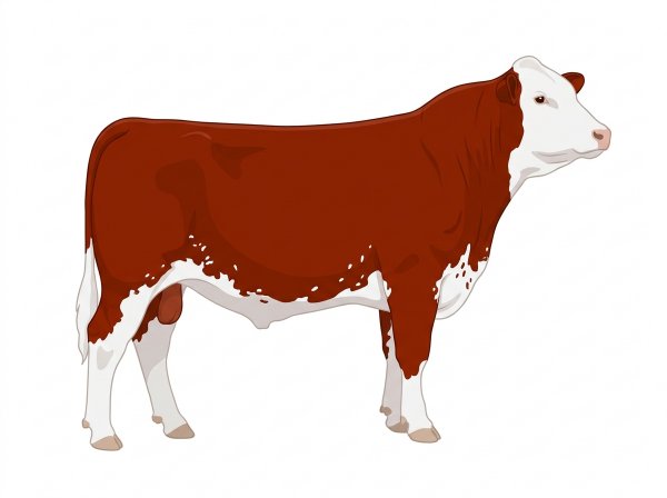 Red with a white face, a few white spots and ticking in the white MaineTainer Bull