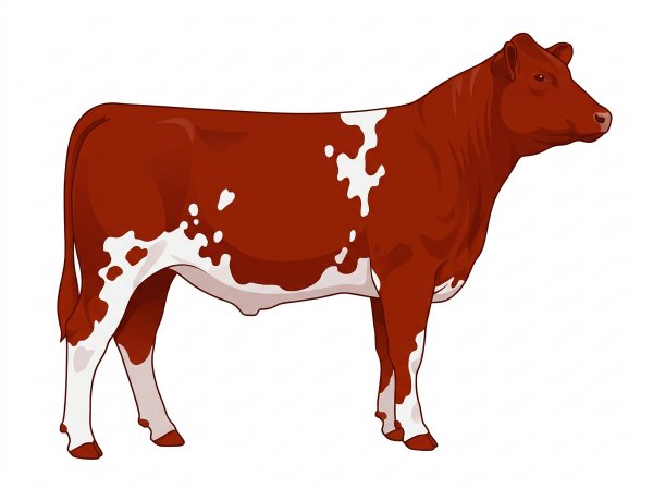 Red with white spots MaineTainer Steer