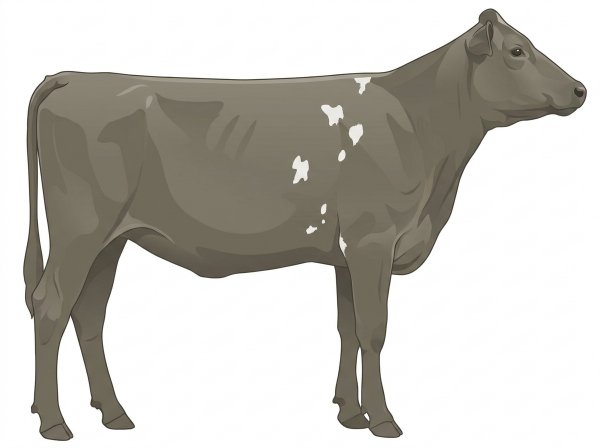 Smoky with a few white spots MaineTainer Heifer