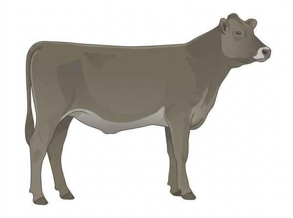 Smoky with a pale muzzle ring and lighter underline MaineTainer Heifer